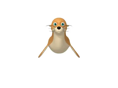 Seal cartoon 3D model