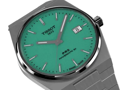 Tissot Prx Powermatic 80 40mm Green 3D model