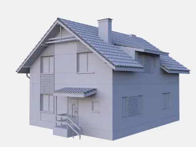 Modern House model Contemporary 3D model