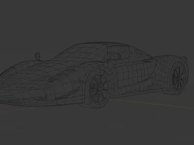 Gameready Ferrari Enzo Low-poly 3D model
