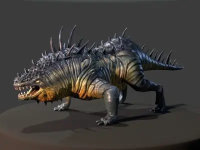 Comodo Dragon Game monster Low-poly 3D model
