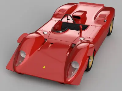 Ferrari 312 P Spyder Classic - Car Kit 3D print model