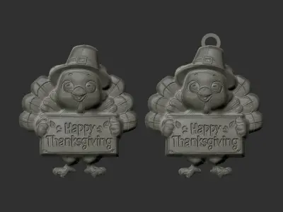 happy thanks giving decor  3D print model