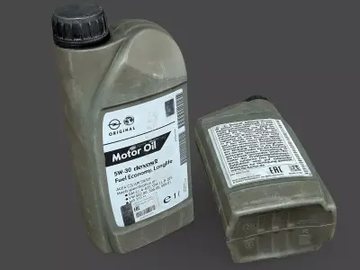 Motor Oil Bottle 3D model get