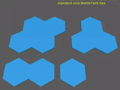 BattleTech Hex Bases Free 3D print model
