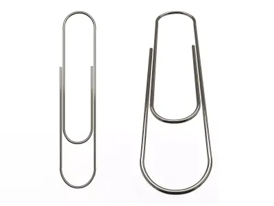 Paperclip paper clip Low-poly 3D model