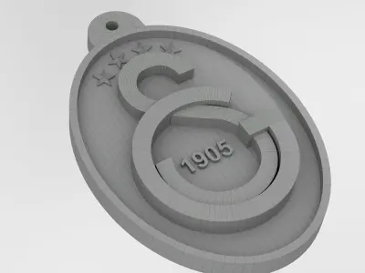 Galatasaray sport football club logo 3D print model