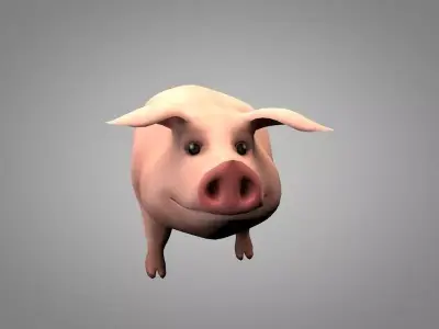 Pig or Porky Low-poly 3D model