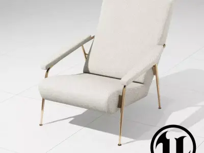MolteniC D-153-1 Chair Low-poly 3D model