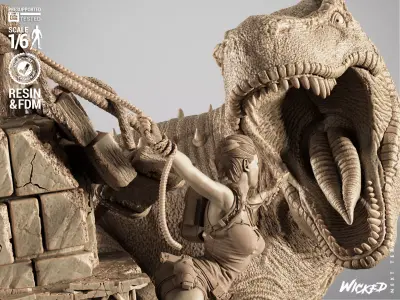 Wicked Video Games Tom Raider Diorama 3D print model