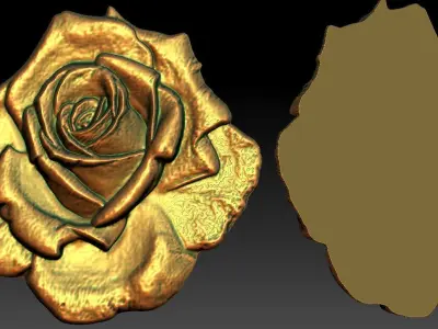 19 Rose CNC Relief Model 3D print model