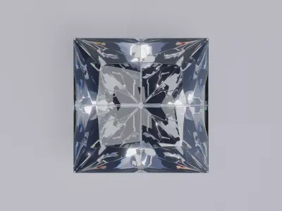 Princess Diamond Ideal Cut 3D model