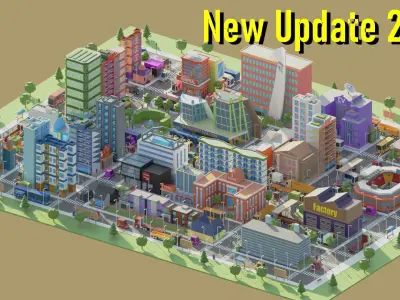 SimplePoly City - Low Poly Assets Low-poly 3D model Low-poly 3D model
