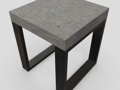 Stool 10 Low-poly 3D model