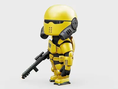 MARS COLONY TROOPER Rigged for Unreal Engine - Unity - MIXAMO  3D model