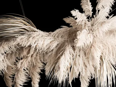 Hanging Bouquet Of Dry Reeds For Decoration 260 3D model