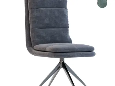 Luxury Double Layer Dining Chair 3D model