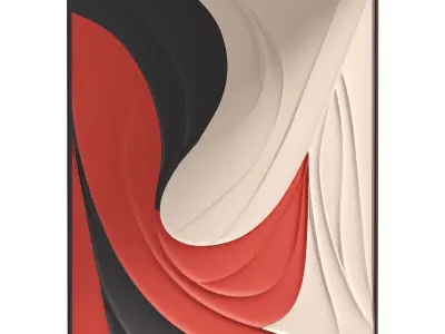  Large Colorful Abstract Wood Carved Wall Art 3D model