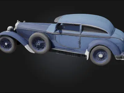 Classic Blue Elegance  Vintage Beauty in Timeless Blue 3D model