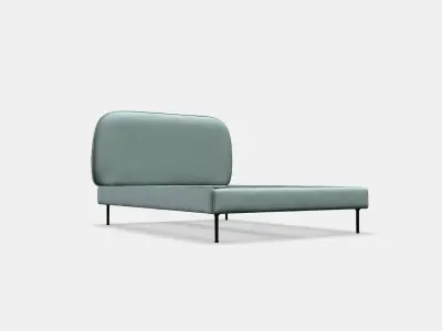 VADHEIM Upholstered bed frame Low-poly 3D model