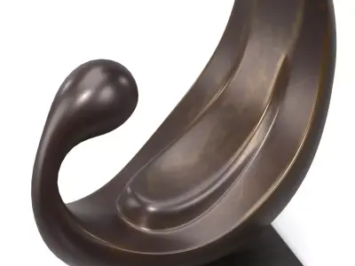 Compassion Bronze Abstract Mother PBR 3D model