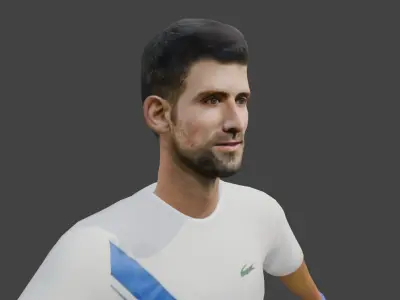 3D Tennis Champion Model Novak Djokovic Low-poly 3D model
