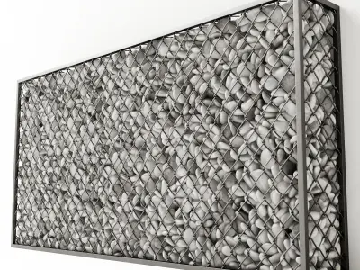 Gabion pebble low n6 Two 3D model