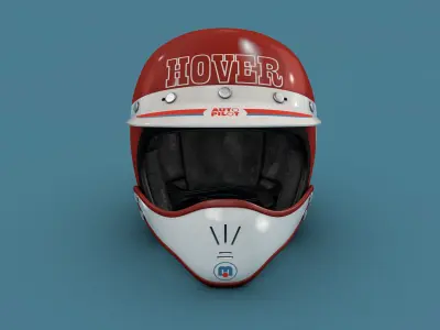 BMX VINTAGE MOTOCROSS RACE HELMET  3D model
