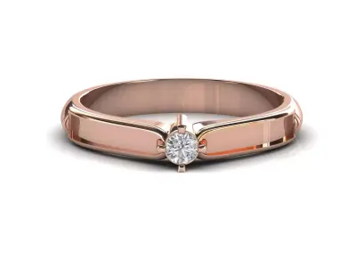 STL 3DM Print Ready Women Diamond Ring Lightweight Printable  3D print model 19