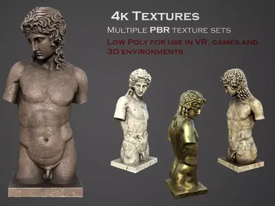 Eros of Centocelle  Low-poly 3D model
