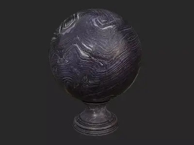 Fortune teller Obsidian Crystal Ball  Low-poly 3D model