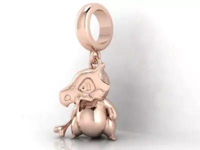 charm pendant pokemon cubone 3D print model