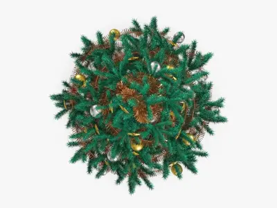 Fir tree artificial decorated 01 3D model