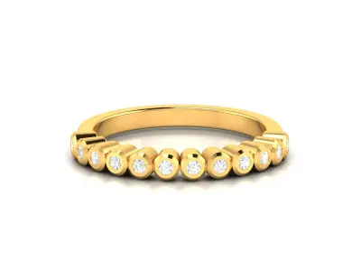 Solitaire Engagement Ring 3D print model 21
