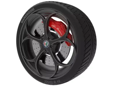 alfa romeo rims  3D model