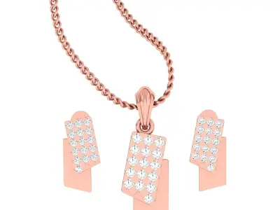 Pendant Earrings combo - 329 3D print model