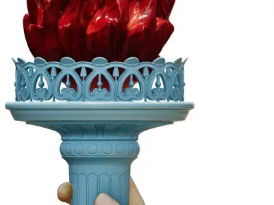 LIBERTY TORCH WALL LAMP 3D print model