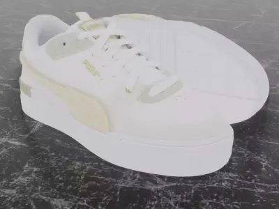 Puma 3D Shoes - White Low-poly 3D model