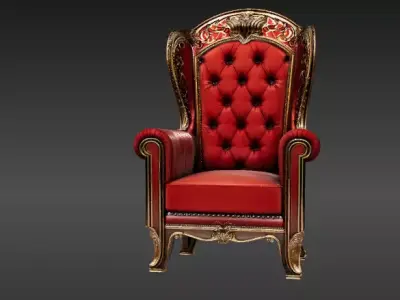 Luxury Throne Chair 3D Model Royal Furniture Design 3D model