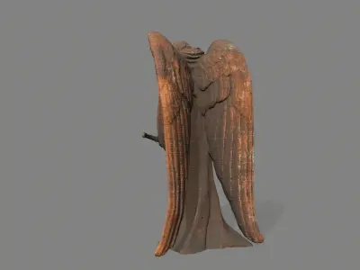 Angel Statue Low-poly 3D model