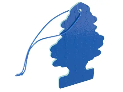Paper Car Air Freshener blue 3D model