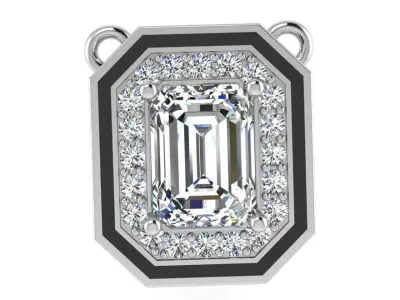 Emerald Halo Pendant 2748 3D print model