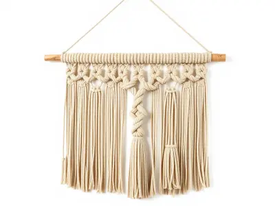 Macram Wall Hanging Art Intricate Knots model pack Low-poly 3D model