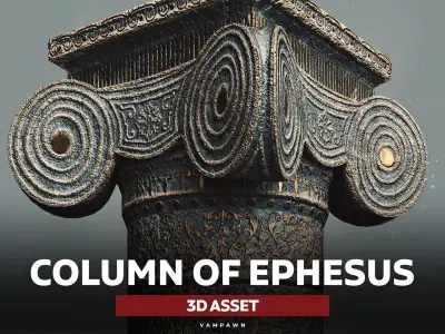 Column Of Celsus Low-poly 3D model