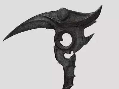 Curved Bone Blade 3D model