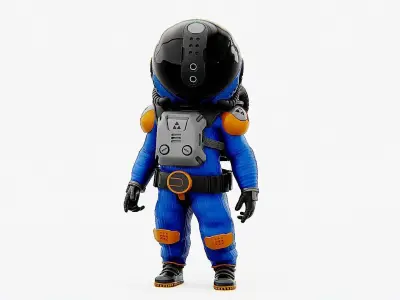 TOON ASTRONAUT F-G  Rigged for Unreal Engine - Unity - MIXAMO 3D model