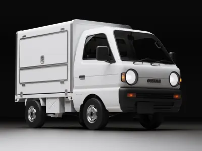 Suzuki Carry 1993 Kei Truck  3D model