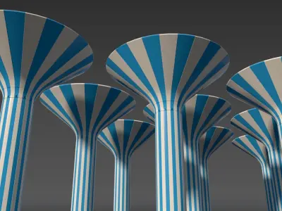Adailiya Water Towers Park 3D model