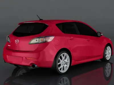 Mazda 3 2010 Low-poly 3D model