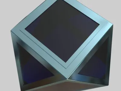 Glass Table 08 Low-poly 3D model